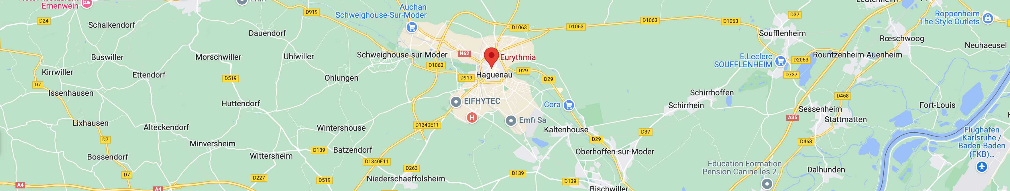 Carte Eurythmnia à Haguenau