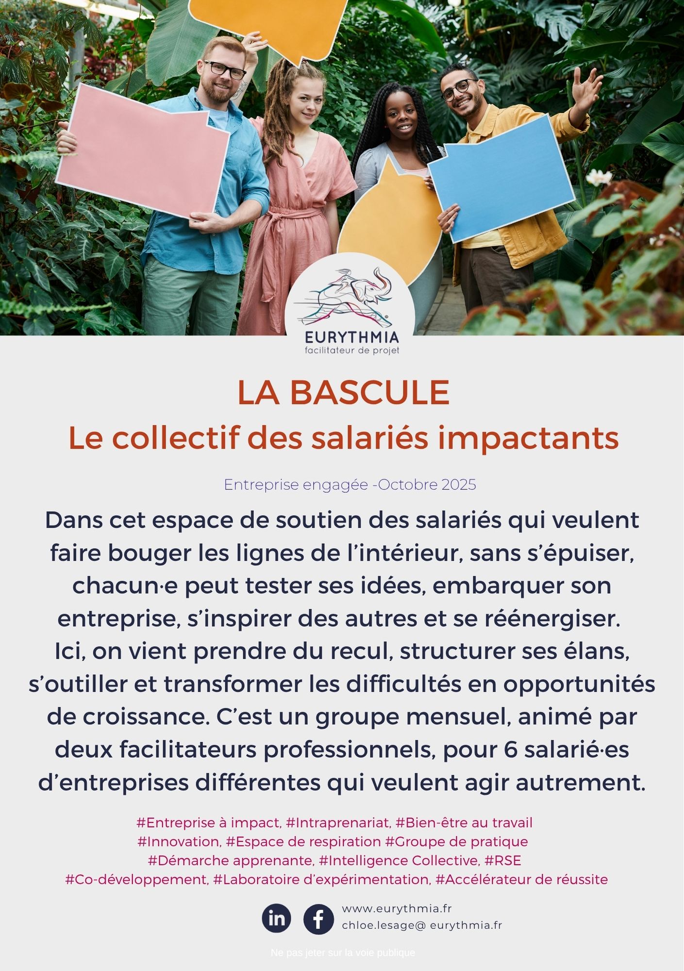 Flyer La Bascule les salariés RSE bien etre au travail haguenau